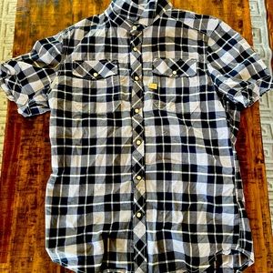G-Star Raw Plaid Button Down Shortsleeved Shirt - Size XL.